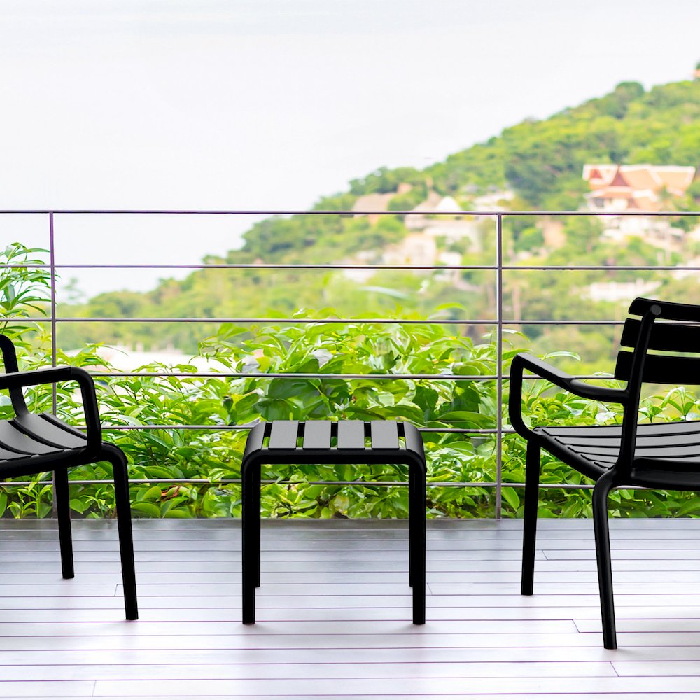 Paris Outdoor Side Table Black