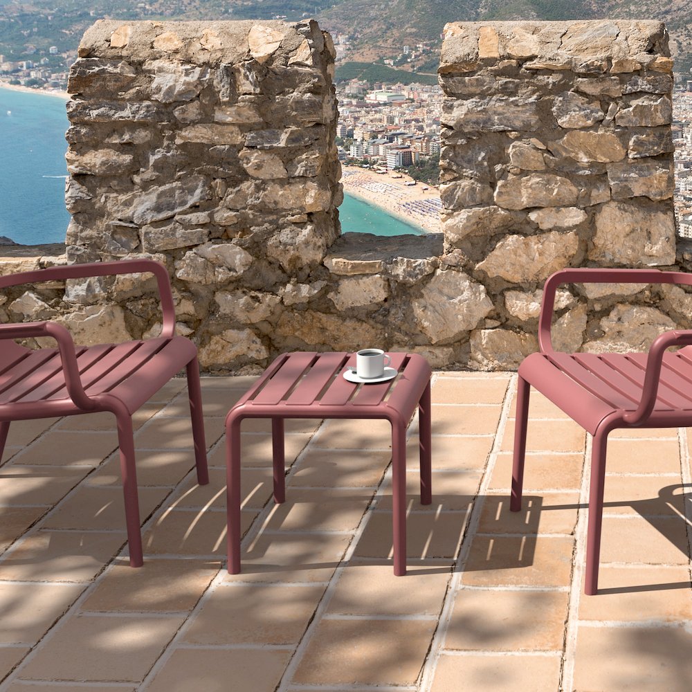 Paris Outdoor Side Table Marsala