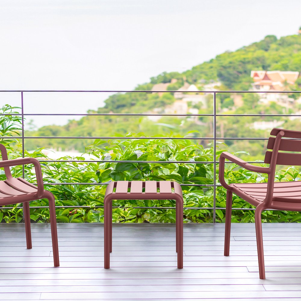 Paris Outdoor Side Table Marsala