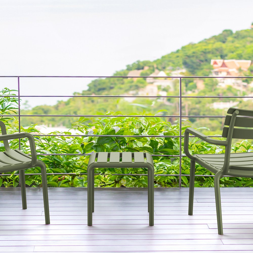 Paris Outdoor Side Table Olive Green