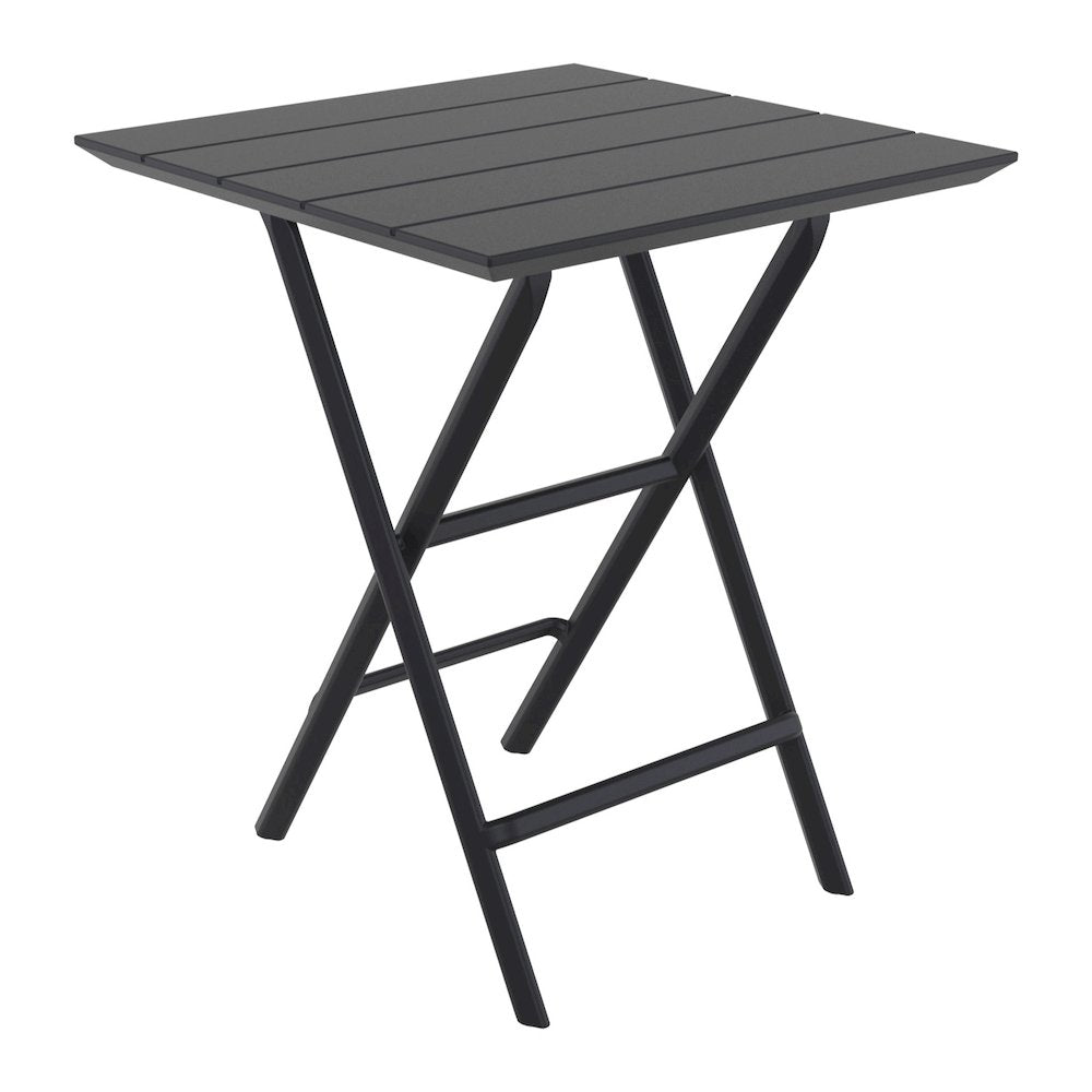 Helen Square Folding Bistro Table 24 inch Black