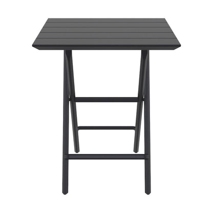 Helen Square Folding Bistro Table 24 inch Black