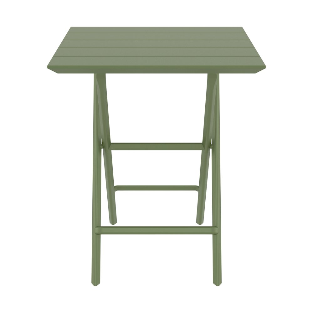 Helen Square Folding Bistro Table 24 inch Olive Green