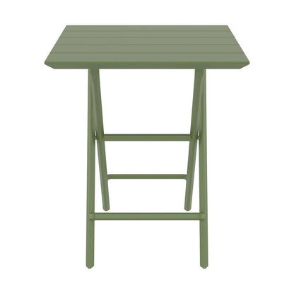Helen Square Folding Bistro Table 24 inch Olive Green