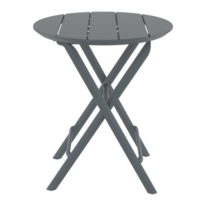 Helen Round Folding Bistro Table 24 inch Dark Gray