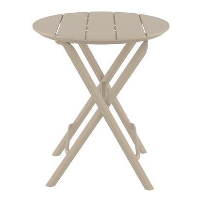 Helen Round Folding Bistro Table 24 inch Taupe