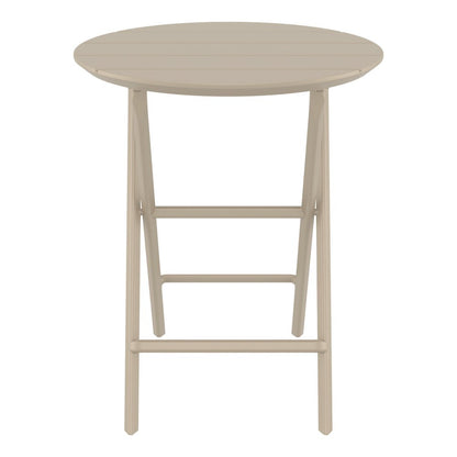 Helen Round Folding Bistro Table 24 inch Taupe