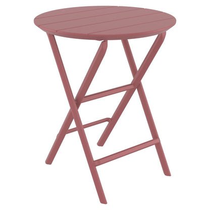Helen Round Folding Bistro Table 24 inch Marsala