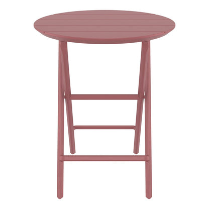 Helen Round Folding Bistro Table 24 inch Marsala