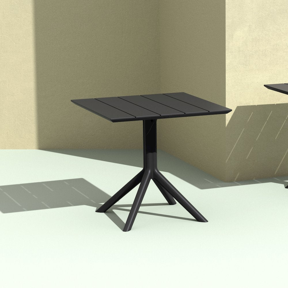 Paris Square Table 31 inch Black