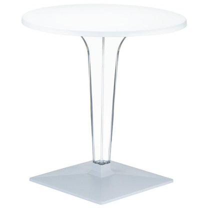 Round Dining Table, White, 32 inch, Belen Kox