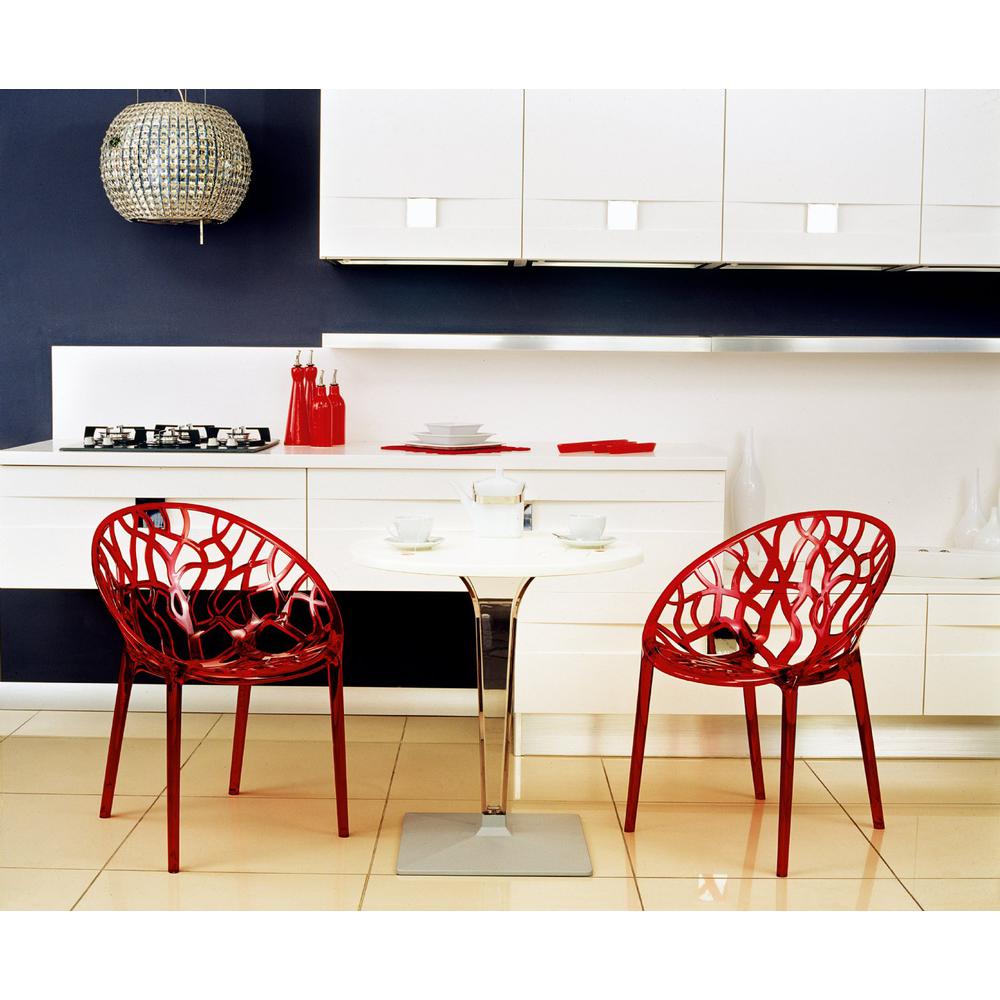 Round Dining Table, White, 32 inch, Belen Kox