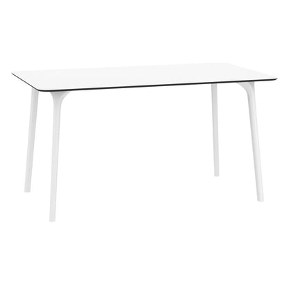 Dining Table 55 inch Rectangle Table, White, Belen Kox