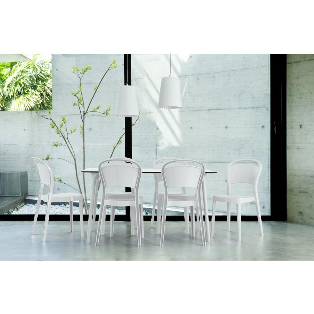 Dining Table 55 inch Rectangle Table, White, Belen Kox