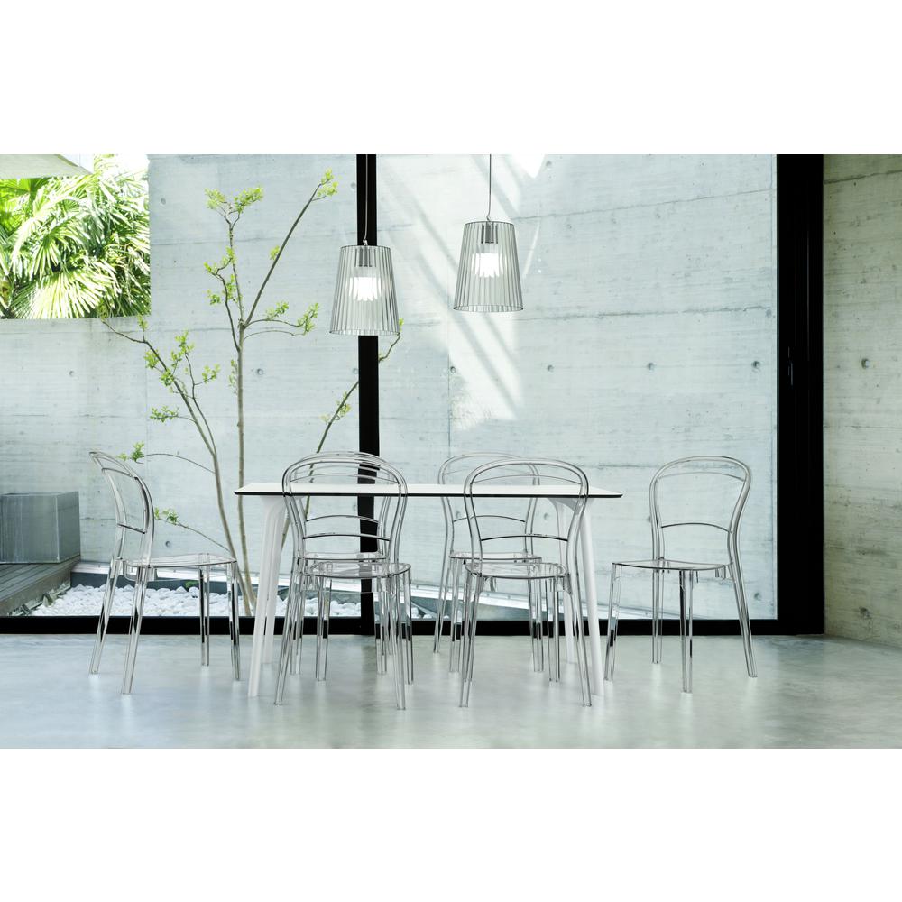 Dining Table 55 inch Rectangle Table, White, Belen Kox