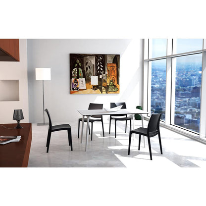 Dining Table 55 inch Rectangle Table, White, Belen Kox