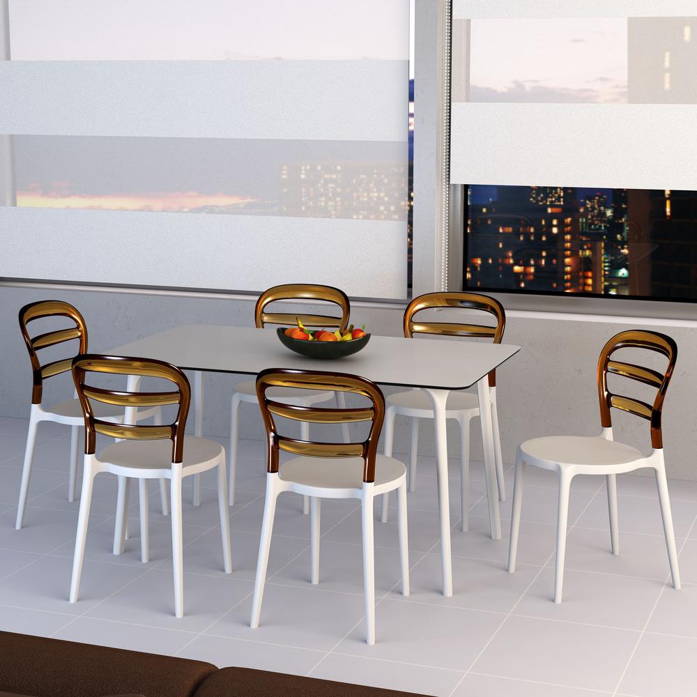 Dining Table 55 inch Rectangle Table, White, Belen Kox