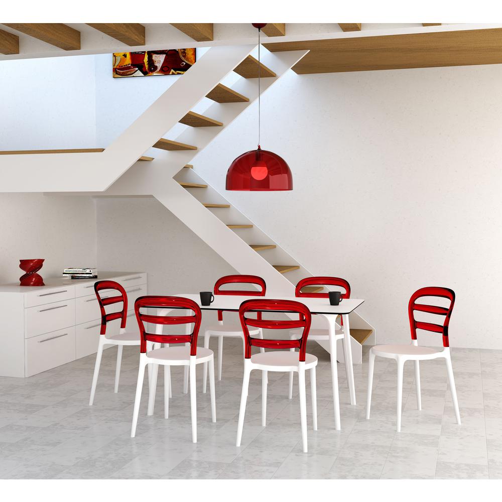 Dining Table 55 inch Rectangle Table, White, Belen Kox