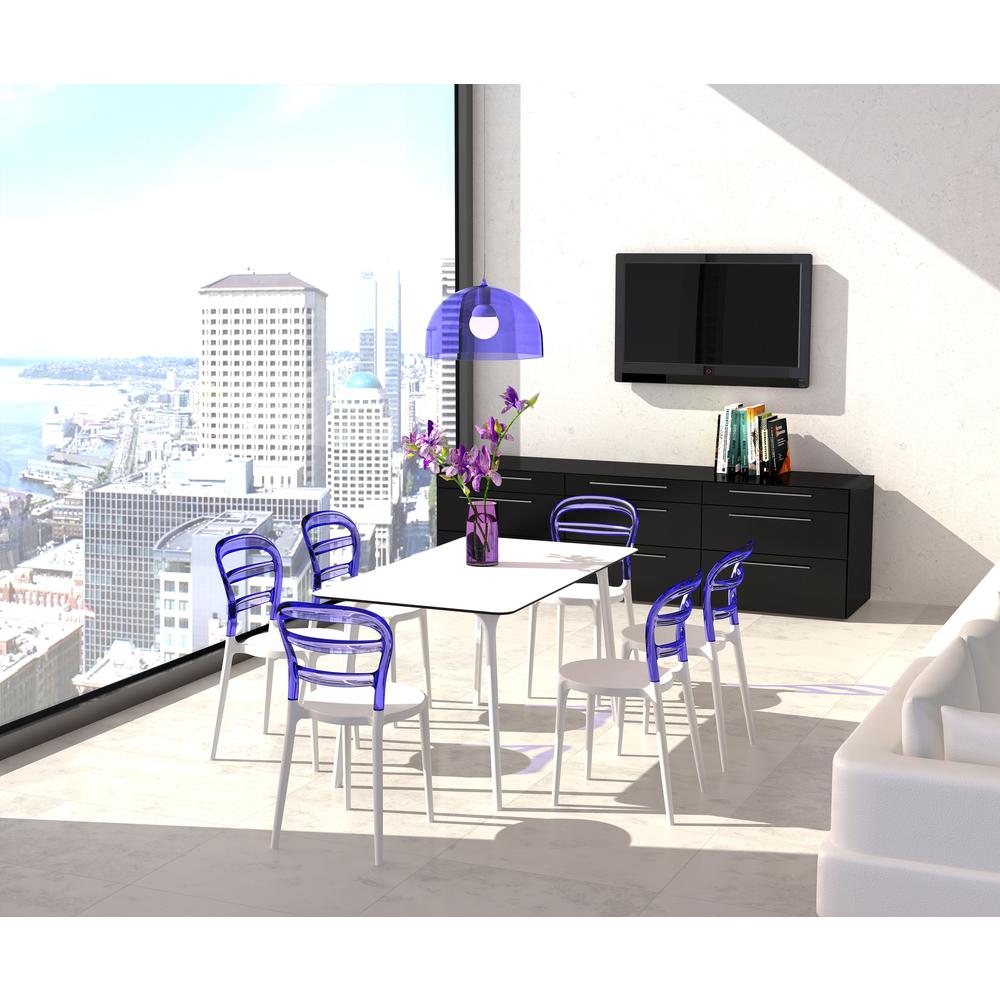 Dining Table 55 inch Rectangle Table, White, Belen Kox