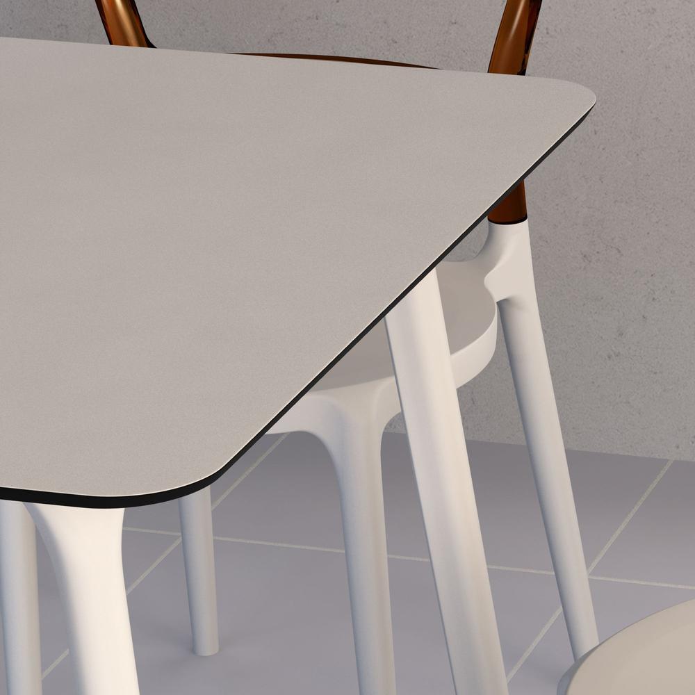 Dining Table 55 inch Rectangle Table, White, Belen Kox