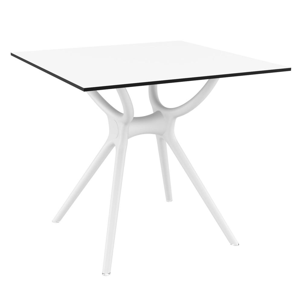 Plus Dining Set with 2 Arm Chairs White
