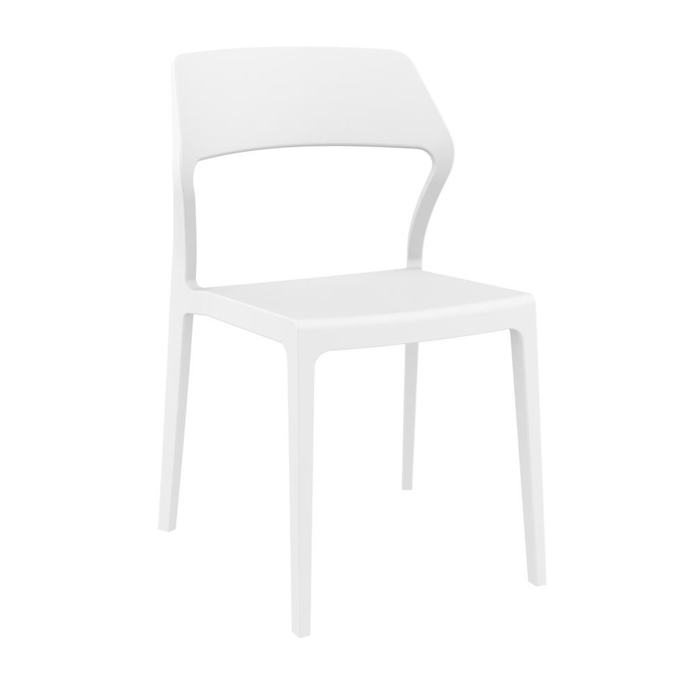 Snow Dining Set with 2 Chairs White
