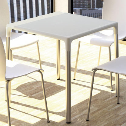 Mango Alu Square Table Beige 28 inch