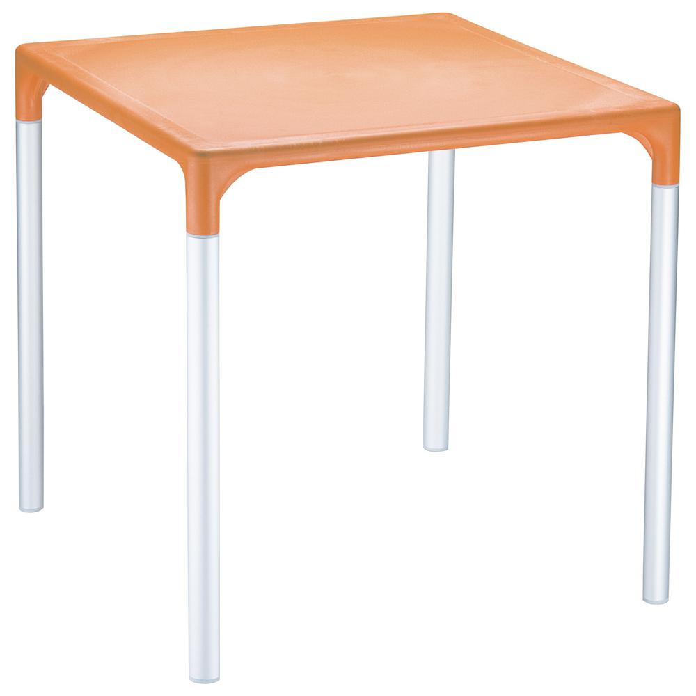 Mango Alu Square Table Orange 28 inch