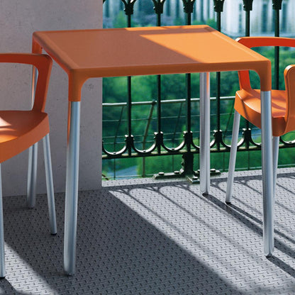 Mango Alu Square Table Orange 28 inch