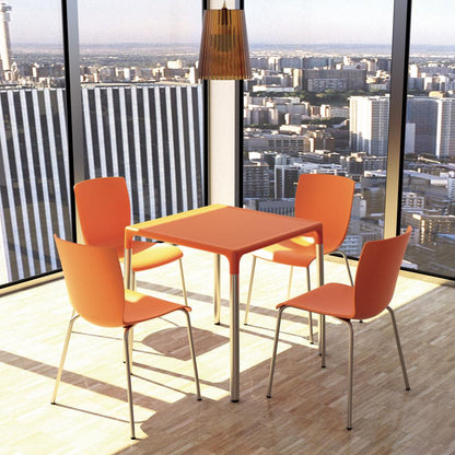 Mango Alu Square Table Orange 28 inch