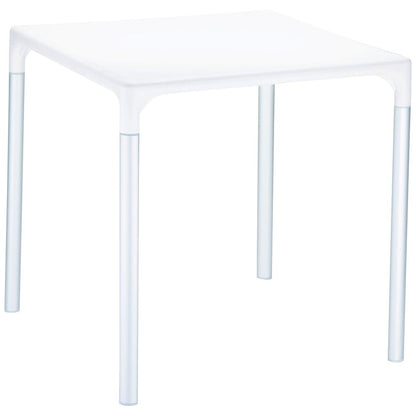 Square Dining Table, White, 28 inch, Belen Kox