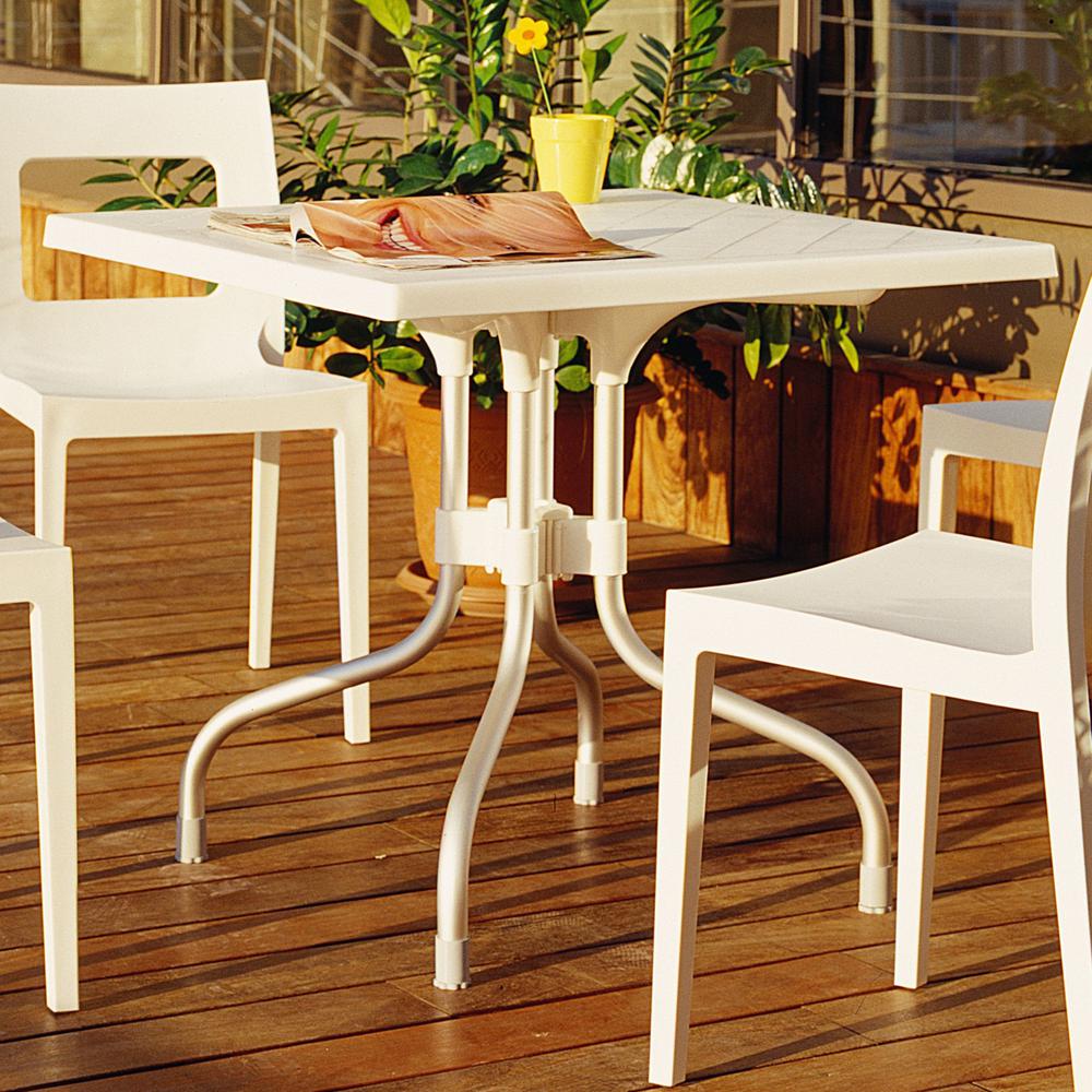 Forza Square Folding Table 31 inch Beige
