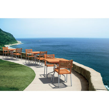 Forza Square Folding Table 31 inch Orange