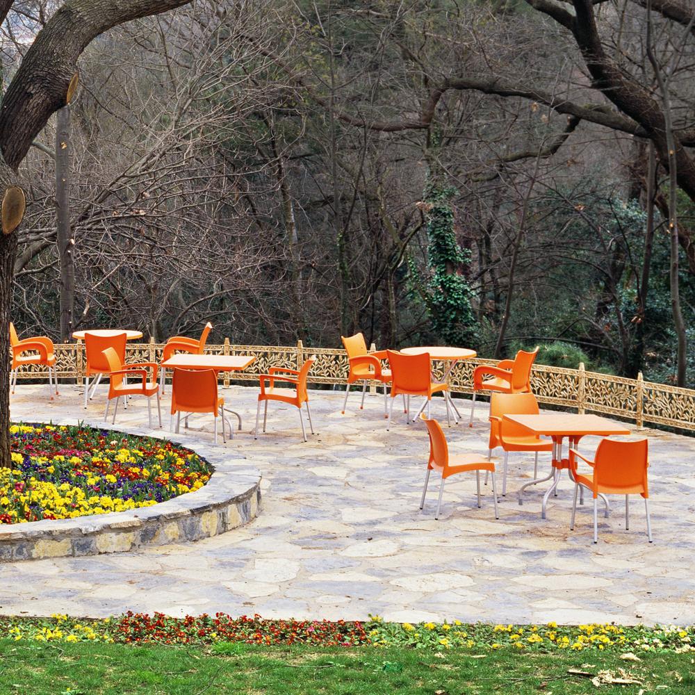 Forza Square Folding Table 31 inch Orange