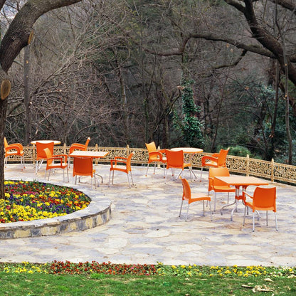 Forza Square Folding Table 31 inch Orange