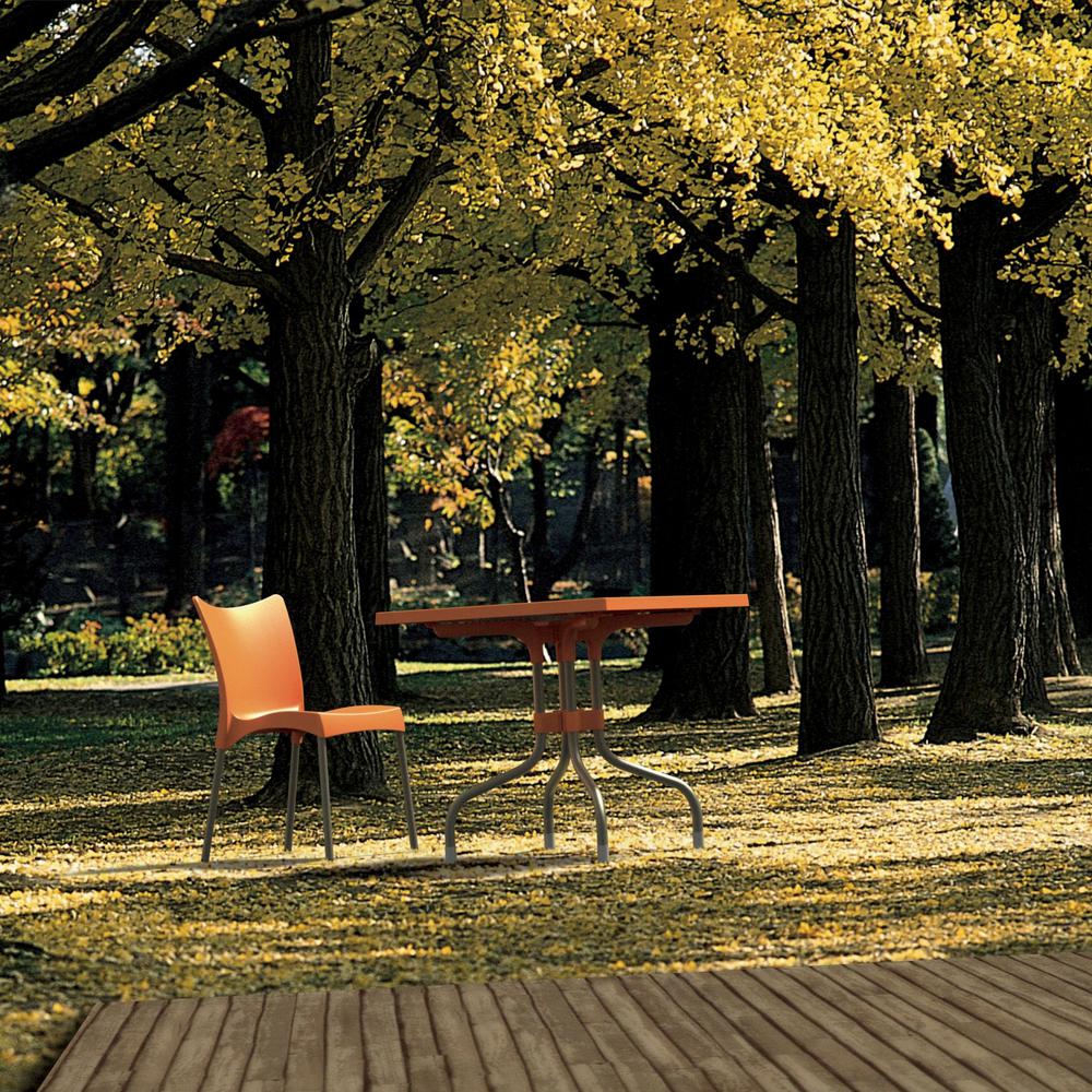 Forza Square Folding Table 31 inch Orange