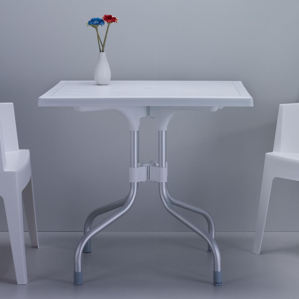 Forza Square Folding Table 31 inch White