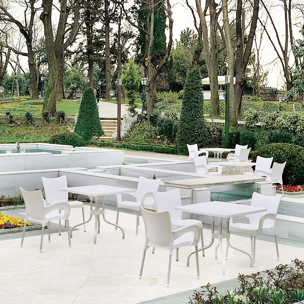 Forza Square Folding Table 31 inch White