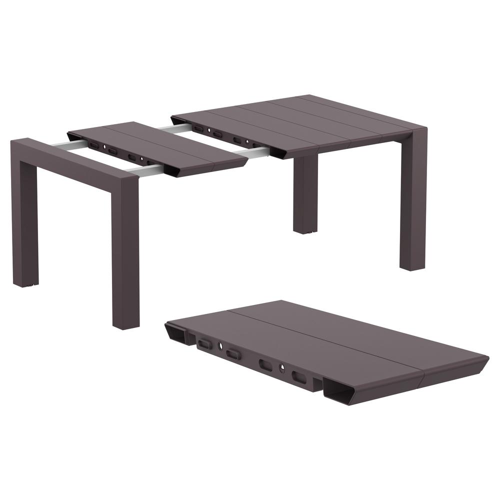 Vegas Dining Table 39 inch to 55 inch Extendable Table Wicker Brown