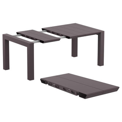 Vegas Dining Table 39 inch to 55 inch Extendable Table Wicker Brown