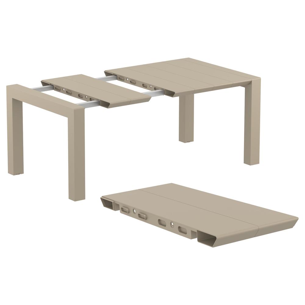 Vegas Dining Table 39 inch to 55 inch Extendable Table Taupe