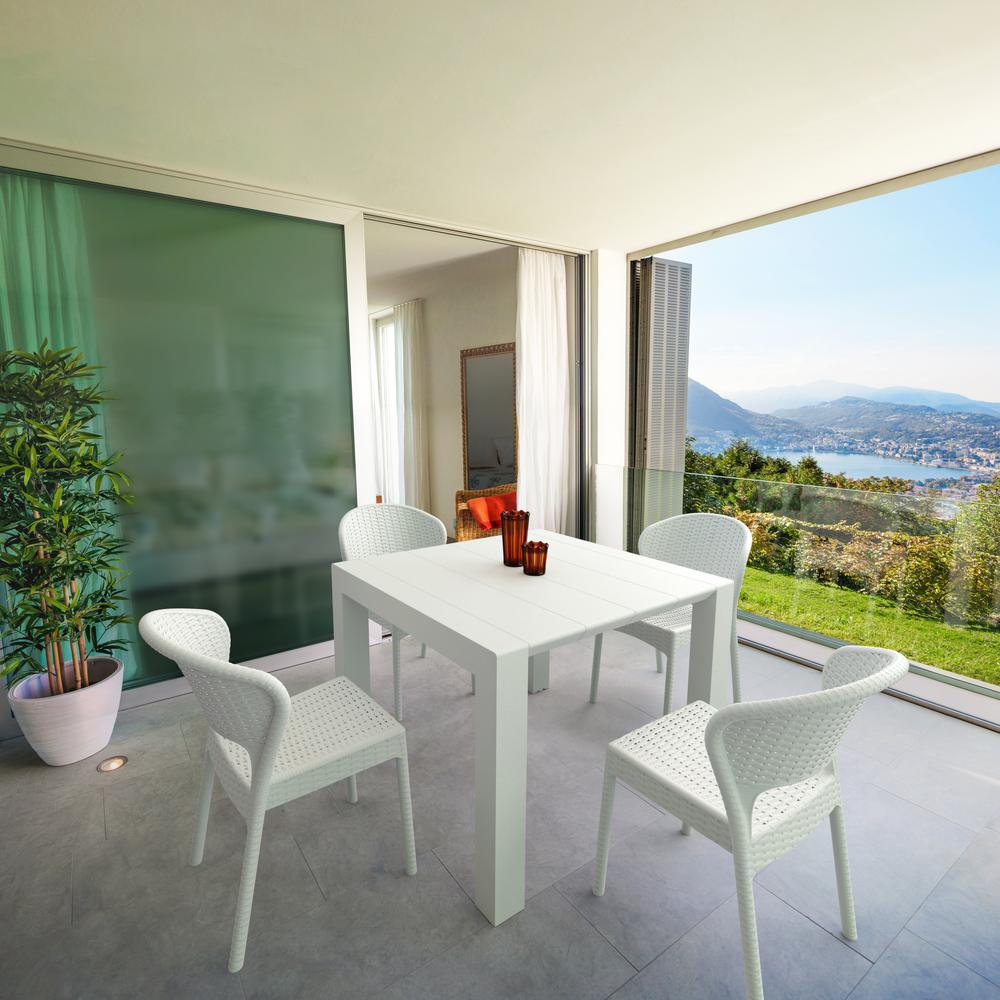 Vegas Dining Table 39 inch to 55 inch Extendable Table White