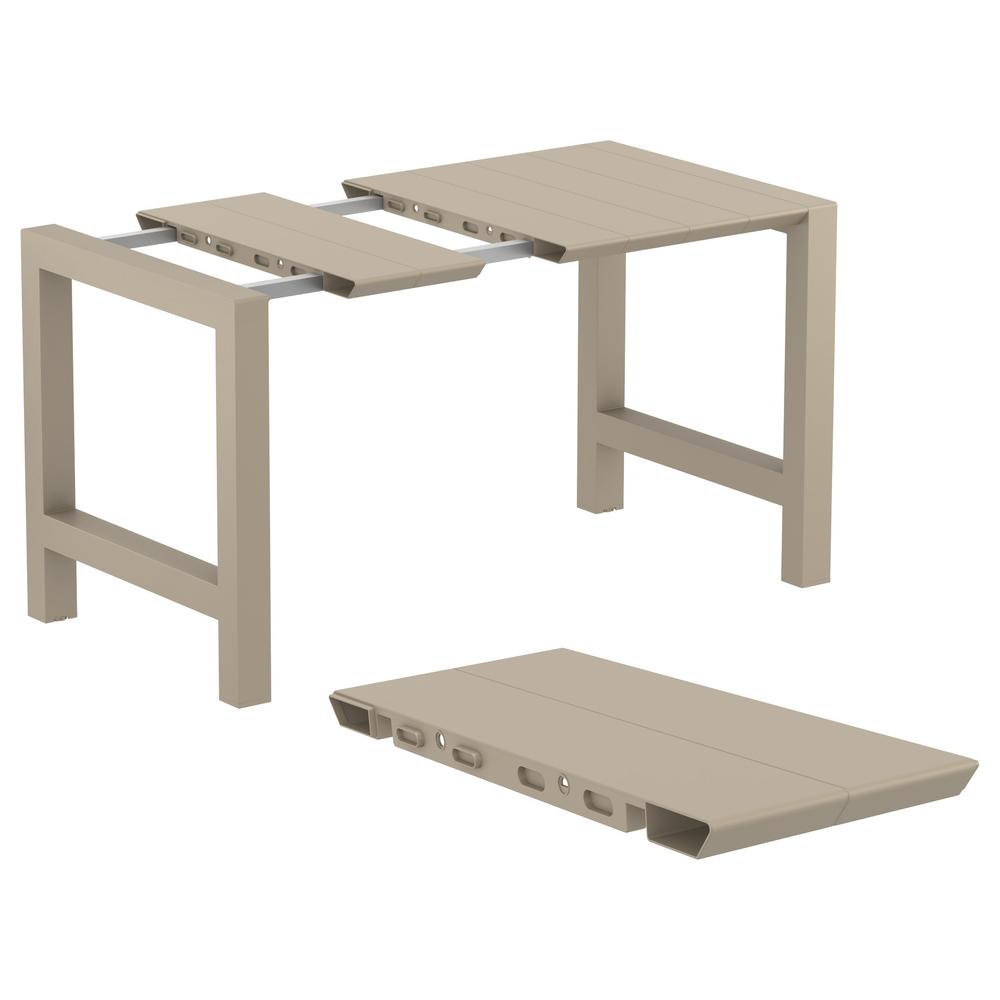 Vegas Bar Table 39 inch to 55 inch Extendable Table Taupe
