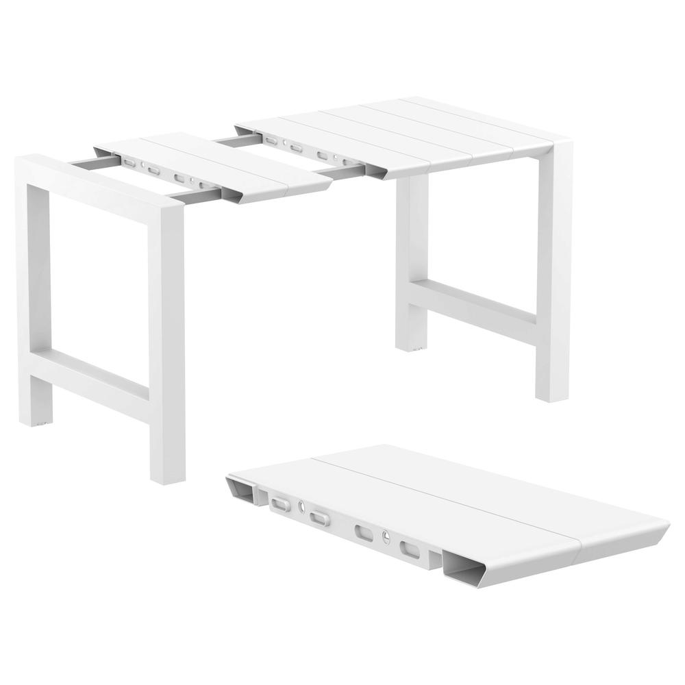 Vegas Bar Table 39 inch to 55 inch Extendable Table White