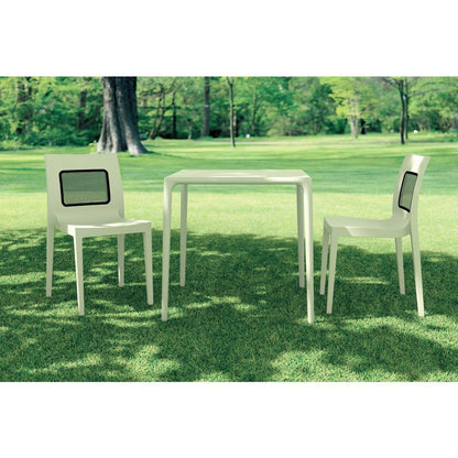 Mango Square Dining Table Beige 28 inch