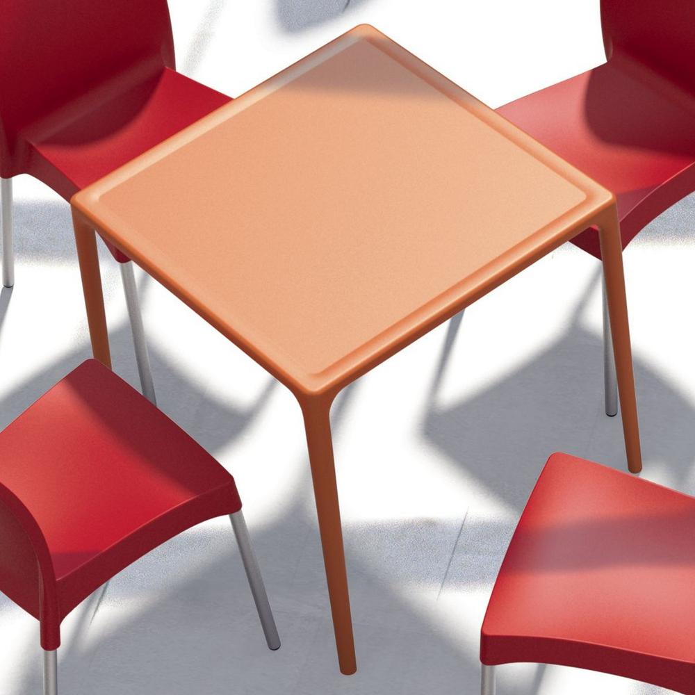 Square Dining Table, Orange, Belen Kox