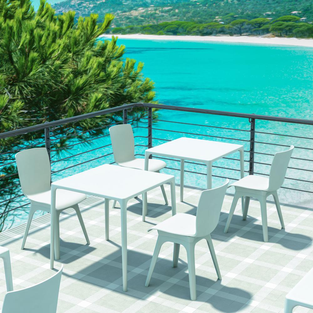 Square Dining Table, White, Belen Kox