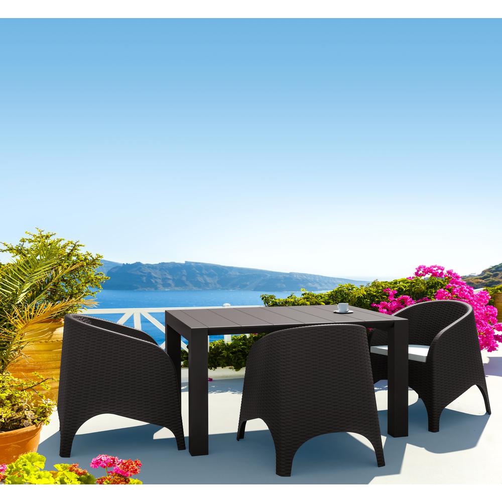 Aruba Resin Wickerlook Chair Brown, Set of 2