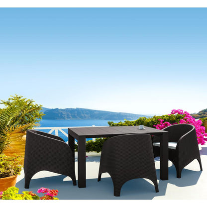 Aruba Resin Wickerlook Chair Brown, Set of 2