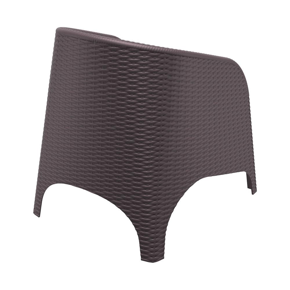 Aruba Resin Wickerlook Chair Brown, Set of 2